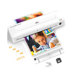 Laminator Machine,13 Inches A3 Laminator for A3/A4/A5/A6,Hot and Cold Settings,with 20pcs Laminating Sheets Pouches,Paper Trimmer,Hole Puncher,and Corner Rounder for Home Office School
